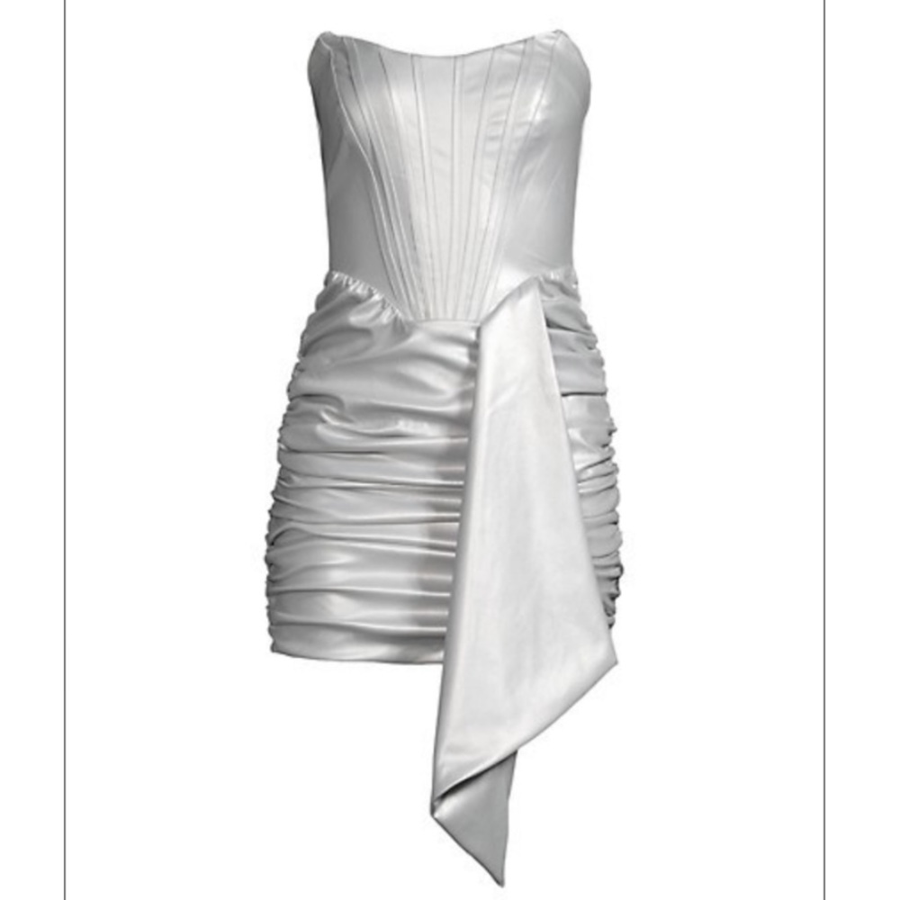 Lavish Alice Metallic Corset Strapless Minidress